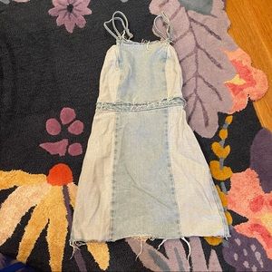 Zara two tone denim mini dress